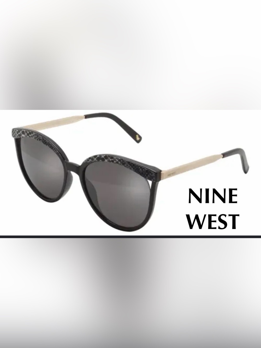 Nine West Women's Snakeskin Sunglasses, Black
SR1220